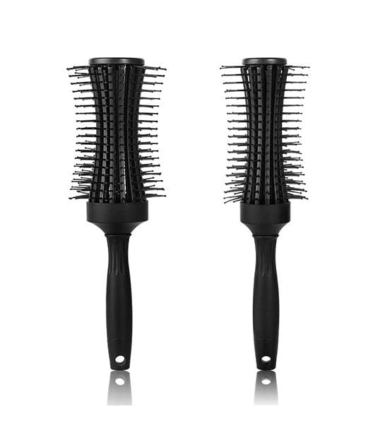 Wholesale Round Curling Comb New Plastic Dry Wet Hollow Hairdressing Comb.